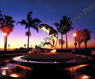 Stearns Wharf Dolphin Statue Canvas